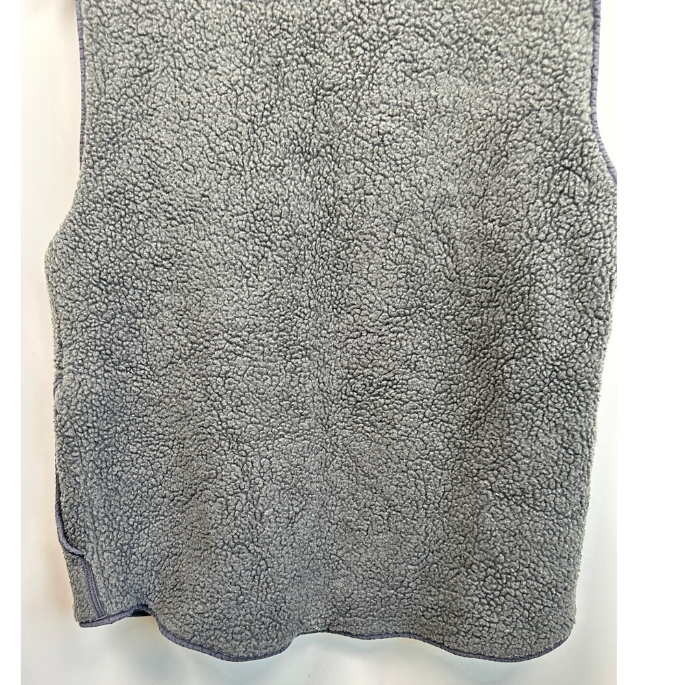 J. Crew Sherpa Fleece Vest Gray Full Zip Gorpcore Outdoorsy Minimalist Small - Picture 10 of 10